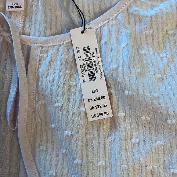 Victoria’s Secret Eyelet Nightgown Dress Tunic Blouse Top . Size Large. - Picture 16 of 16